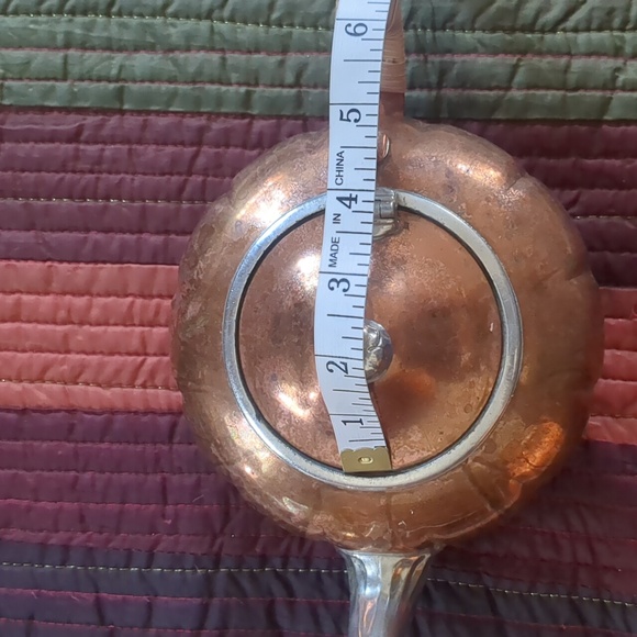 CANACRAFT* vintage copper and pewter wrapped handle tea pot w/ hinged lid - Picture 11 of 15